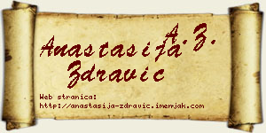 Anastasija Zdravić vizit kartica